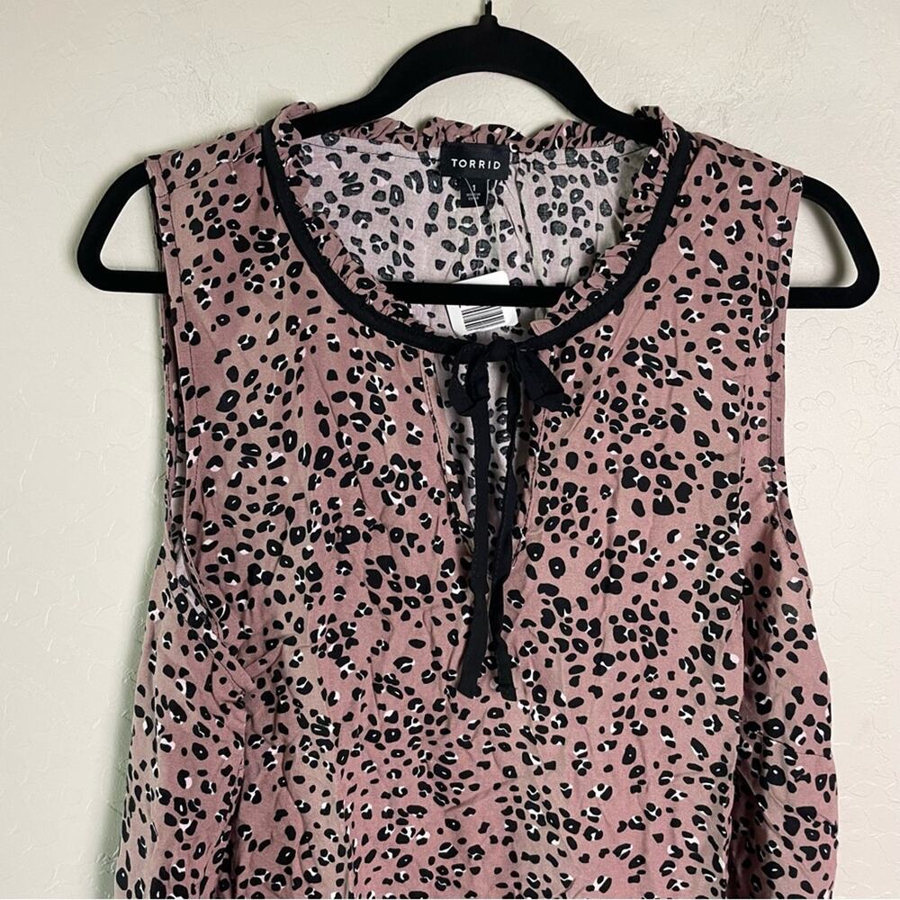 Torrid Brown Leopard Tie Neck Tank 1X NWT 11806739 - Picture 4 of 13